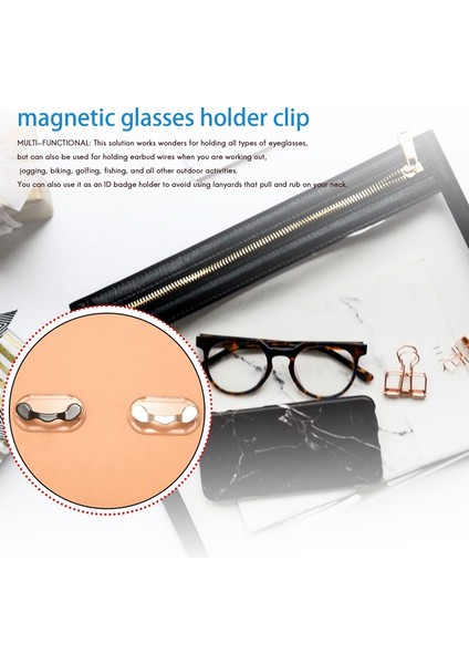 2 Adet Yaka Gözlük Klipsi Taşınabilir Manyetik Gözlük Klipsi (Yurt Dışından) indirimleri