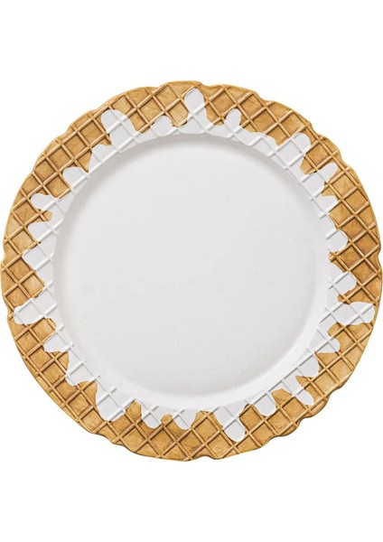 Kurabiye Tabağı Sevimli Seramik Ofis Tatlı Tabağı Ev Kahvaltı Tatlı Tabağı, Beyaz, Şeker Külahı Tabağı (Yurt Dışından)