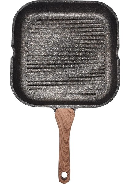 Ocak Üstü Izgara Tavası, Yapışmaz Indüksiyon Tavası Alüminyum Indüksiyon Biftek Pastırma Tavası Gazlı Kızartma Tavası, Seramik, 24 cm (Yurt Dışından) modelleri