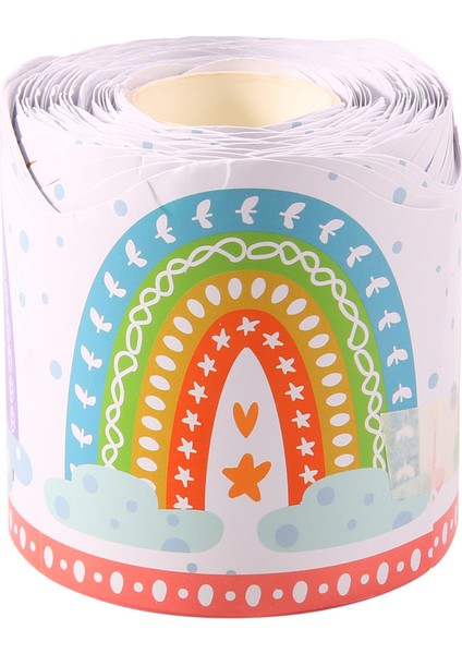 Sınıf Dekorasyonu, Okul, Aile Partisi Için Gökkuşağı Panosu Kenarlığı 20M Kağıt Kenarlık Süsü (Yurt Dışından)