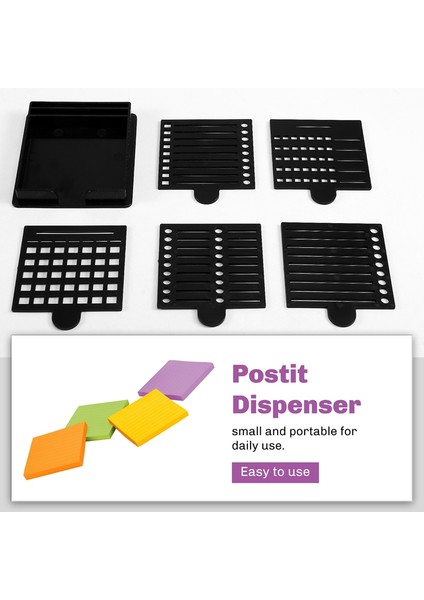 Yapışkan Not Şablonlu Postit Dağıtıcı, 3x3 Inç Kendinden Yapışkanlı Not Defteri Yapıcı Not Tutucu Klipsi ve Şablon (Yurt Dışından) modelleri