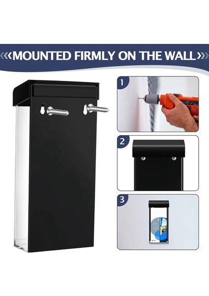 Açık Hava Broşür Tutucu 4x9 Inç Su Geçirmez Duvara Monte Broşür Kutusu Kapaklı Şeffaf Akrilik Broşür Menü (Yurt Dışından) indirimleri