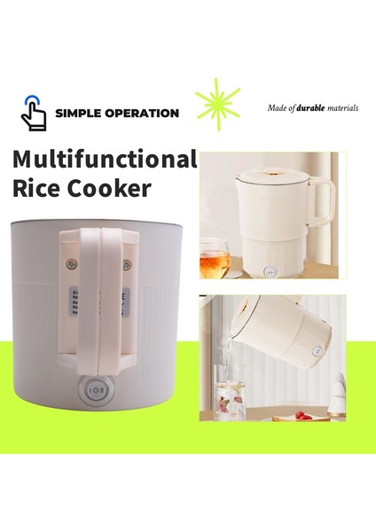 Çok Işlevli Pirinç Pişirici Katlanabilir Mini Seyahat Elektrikli Su Isıtıcısı Katlanabilir Elektrikli Pişirici Sıcak Tencere Ab Fişi (Yurt Dışından) indirimleri