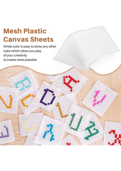 Nakış, Akrilik Iplik Işleme, Örgü ve Tığ Işi Projeleri Için 30 Parça Plastik Örgü Tuval Levhası (10,6 x 10,6 Cm) (Yurt Dışından) indirimleri