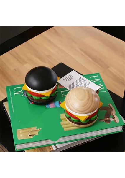 Burger Şeklinde Takvim Masif Ahşap Ev Dekorasyonu Döndürülebilir Takvim Masa Dekorasyonu Eşleşen Hediye Masa Takvimi Ahşap Rengi (Yurt Dışından) fırsatları