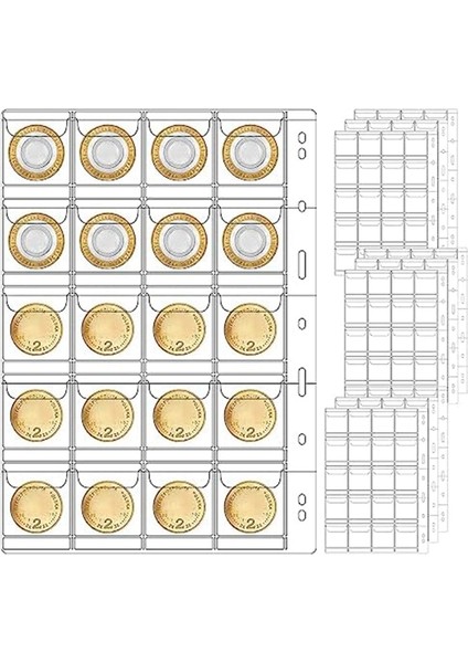 Çoğu Madeni Para Damga Rozeti Vb. Için Madeni Para Albümü Koleksiyon Kolonları Için 9 Delikli 10 Cep Madeni Para Toplama Sayfası (Yurt Dışından) fiyatları
