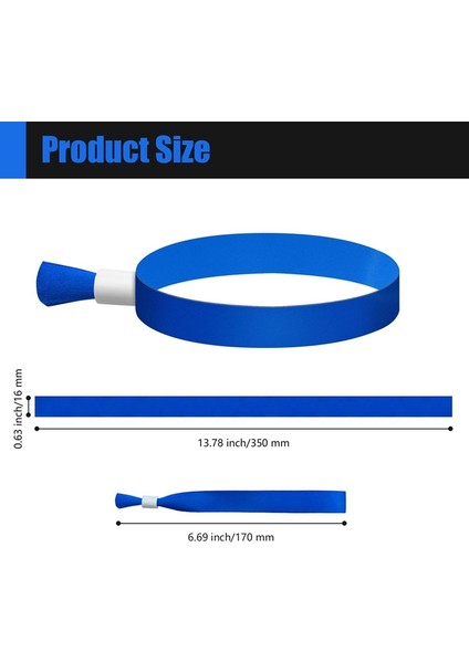 100 Adet Kumaş Etkinlik Bileklikleri, Etkinlikler Için Renkli Bileklikler, Konser Bilek Kayışı (Mavi) (Yurt Dışından) fırsatları