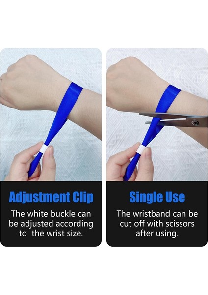 100 Adet Kumaş Etkinlik Bileklikleri, Etkinlikler Için Renkli Bileklikler, Konser Bilek Kayışı (Mavi) (Yurt Dışından) indirimleri