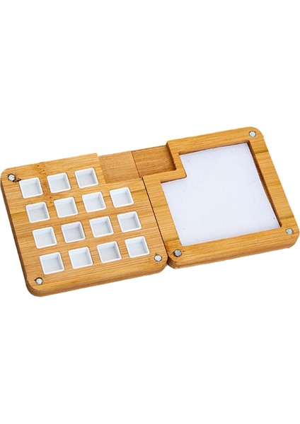 15 Izgaralı Taşınabilir Eskiz Defteri Paleti, Mini Ceviz Ağacı Renkli Palet Kutusu Seyahat Suluboya Kutusu Ahşap Rengi Çizimi Için (Yurt Dışından) fiyatları