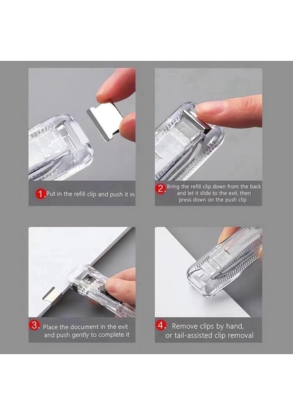 Elde Taşınabilir Ataş Dağıtıcı, Masaüstü Belgeler Için 50 Yeniden Kullanılabilir Gümüş Metal Klipsli Taşınabilir Hızlı Ataş Makinesi (Yurt Dışından) fırsatları