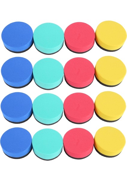 16'lı Paket Mini Kuru Silinebilir Silgiler Manyetik Beyaz Tahta Silgileri Kara Tahta Temizleyicileri Kuru Silgiler Silecek (4 Renk, 2 x 2 Inç) (Yurt Dışından) fırsatları