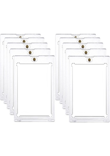 10 Adet 35PT Sert Manyetik Kart Tutucu, Idol Fotoğraf Kartları Koruyucu Spor Ticaret Kartı Üstten Yüklemeli Vitrin A (Yurt Dışından)