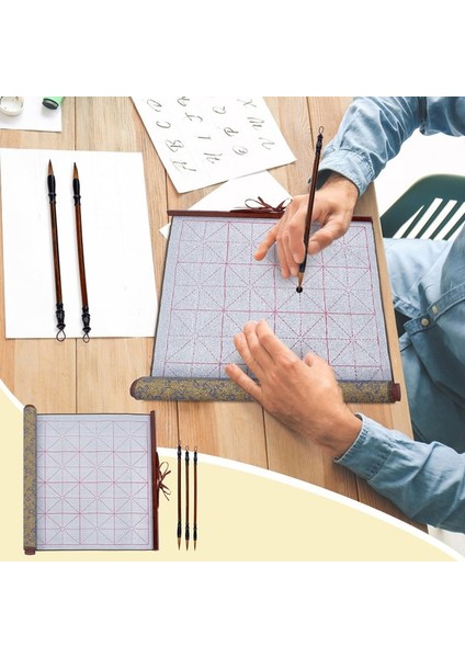 Yeniden Kullanılabilir Su Yazısı Sihirli Bez Mürekkepsiz Çin Kaligrafisi 3'lü Set Geleneksel Kaligrafi Yazı Fırçası Kalem Seti 2 (Yurt Dışından) modelleri