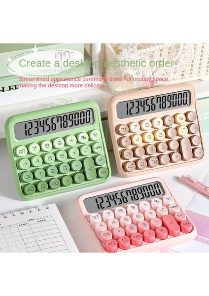 Masaüstü 12 Haneli Sevimli Hesap Makinesi, Mekanik Anahtar Tasarımı, Büyük LCD Ekranlı Büyük Düğmeli Hesap Makinesi, Degrade Kahverengi (Yurt Dışından) indirimleri