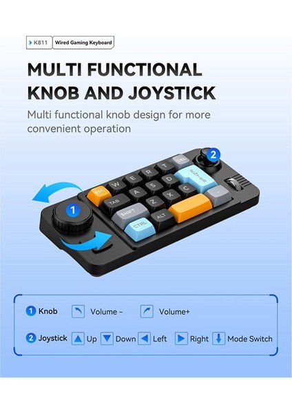 WIN10 Için 19 Tuşlu Makro Tanımlı Joystick Çift Tekerlekli Rgb Sıcak Değiştirilebilir Makro Tanımlı Kablolu Mekanik Oyun Klavyesi (Yurt Dışından) fiyatları