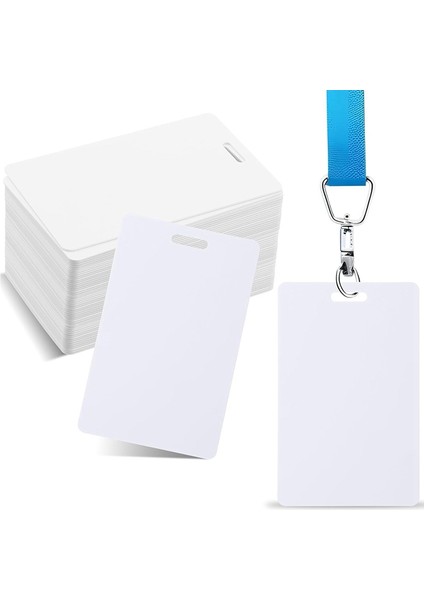 Kısa Kenarında Yuva Delicili 100 Adet Beyaz Pvc Kart, Dikey Yuva Delicili Kart, Boş Kredi Kartı, Fotoğraflı Kimlik Kartı (Yurt Dışından) fiyatları