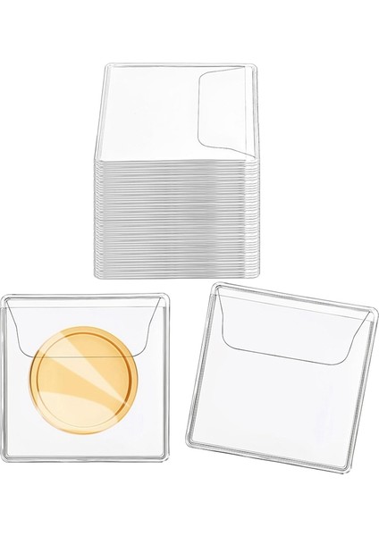 200 Adet Tek Cepli Madeni Para Kılıfı Tutucular Şeffaf Pvc Madeni Para Koruyucular Bireysel Plastik Madeni Para Tutucular, 2,2 x 2,2 Inç (Yurt Dışından) modelleri