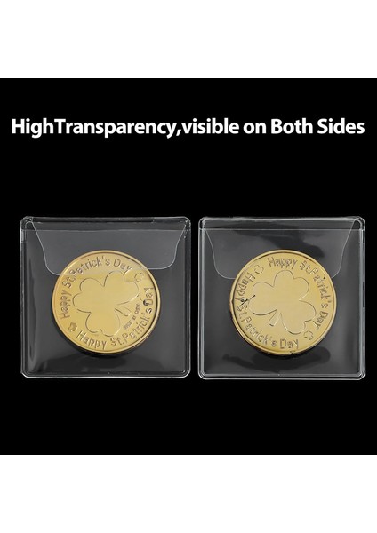 200 Adet Tek Cepli Madeni Para Kılıfı Tutucular Şeffaf Pvc Madeni Para Koruyucular Bireysel Plastik Madeni Para Tutucular, 2,2 x 2,2 Inç (Yurt Dışından) indirimleri