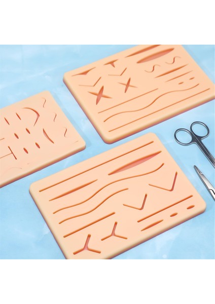 3 Parça Dikiş Pedi 3 Katlı Dikiş Uygulama Pedi Yara Dikiş Uygulaması Tıp ve Veterinerlik Öğrencileri Için (Yurt Dışından) fiyatları