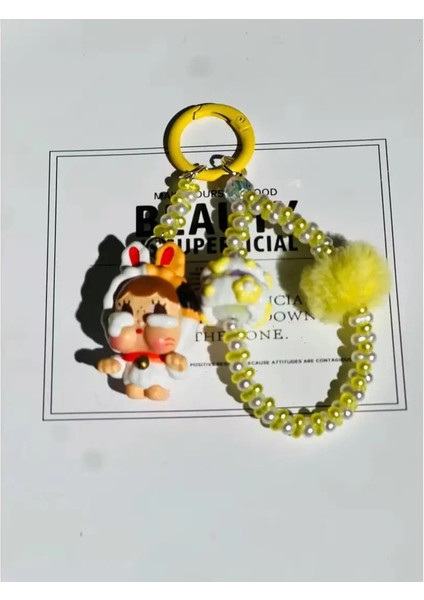 Yeni Crybaby Keychain Kawaii Araba Kolye Sırt Çantası Dekor Anime Diy Karikatür Sevimli Kadın Kız Hediyeler Için Renk: C04 (Yurt Dışından)