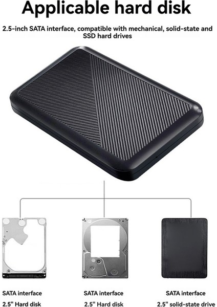 5gb/s Harici Sabit Disk Yuvası 2,5 Inç USB 3.1 ile Pc Dizüstü Bilgisayar Için 6 Tb'a Kadar Destek, 7 Mm/9,5 mm Sata Ssd/hdd'ye Uyar (Yurt Dışından) fırsatları
