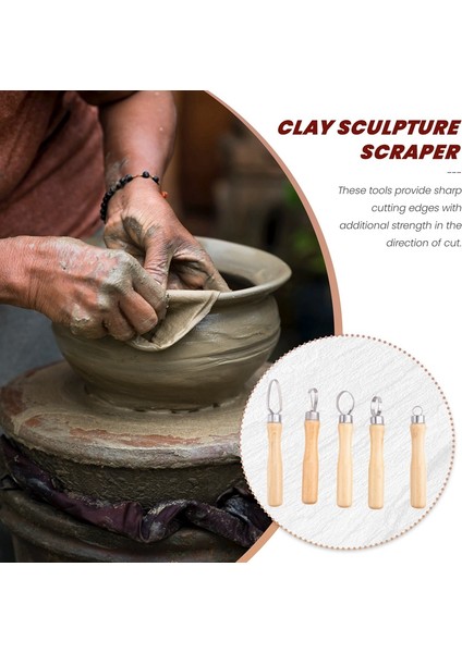 Metal + Ahşap Kalın Saplı Düz Tel Kesici Kil Çömlek Heykeltraşlık Alet Seti 10'lu Paket (Yurt Dışından) fırsatları