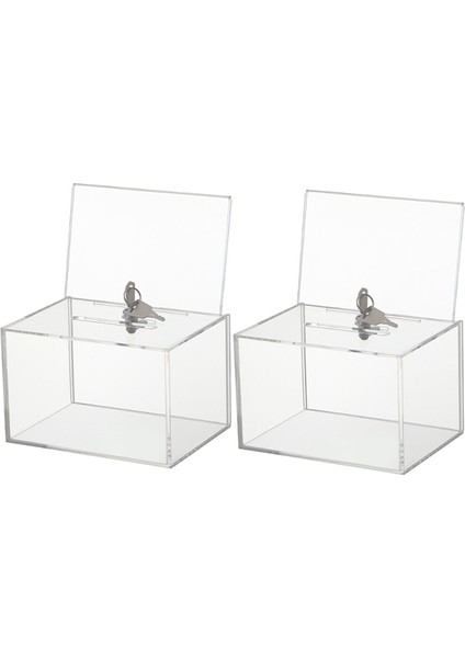 Kilitli Şeffaf Bağış Kutusu Para Toplama Kutusu Oy Sandığı Öneri Kutusu (Yurt Dışından) fiyatları