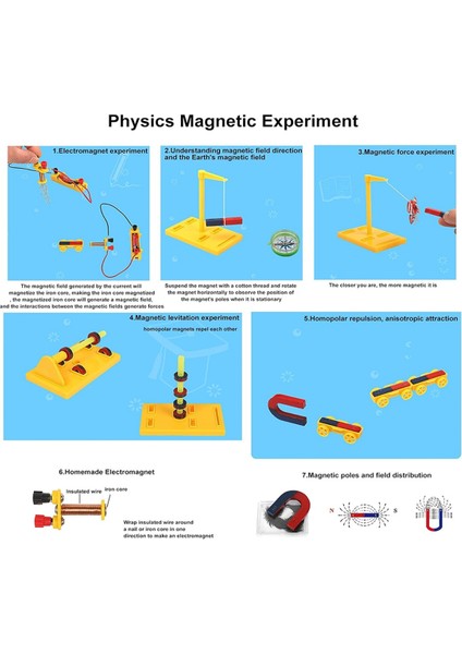 Çocuklar Için Mıknatıs Seti Fizik Bilimi Elektromıknatıs Deney Seti Okul Öğrencileri Için Eğitici (Yurt Dışından) modelleri