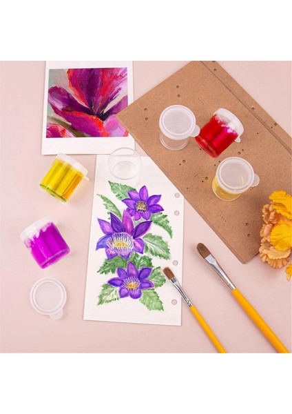 100'LÜ Paket Mini Plastik Boya Kapları Kapaklı Boya Kapları Kavanozlar Şeffaf Boya Saklama Kavanozları 0,5 Oz (25 Ml) (Yurt Dışından) fırsatları