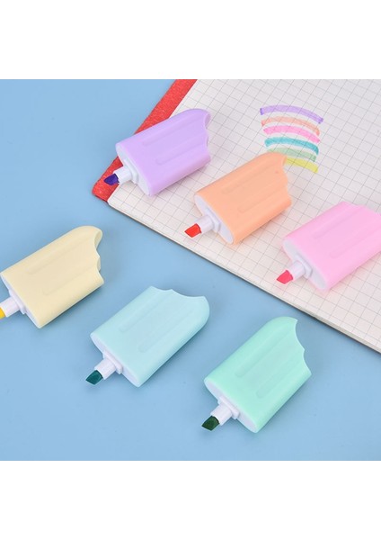 Kawaii Fosforlu Kalemler, Neon Renkli Kalemler, 6 Parça Parlak Çizim Kalemleri, Karikatür Dondurma Şeklinde (Yurt Dışından) fiyatları