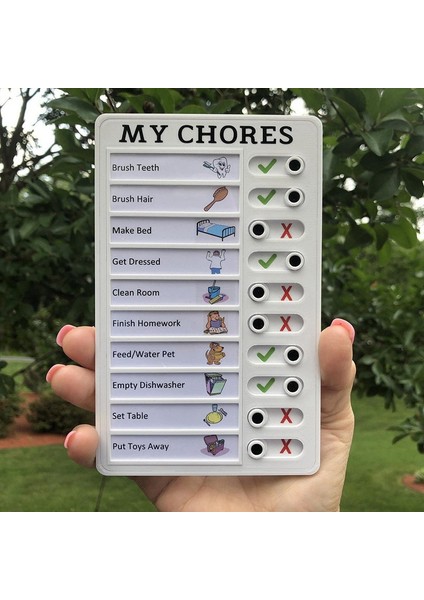 My Chores Not Plastik Panosu, Öğeleri Kontrol Etmek ve Form Oluşturmak Için Çıkarılabilir ve Tekrar Kullanılabilir Not (Yurt Dışından) modelleri