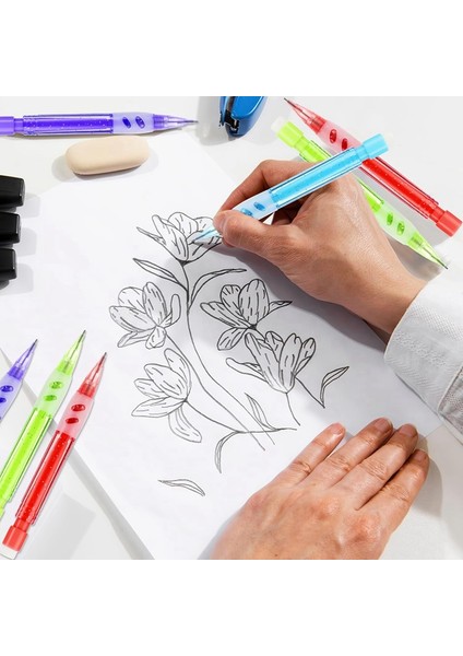 Çocuklar Için 16 Adet Mini Mekanik Kalem, 16 Adet Otomatik Kalem, Mini Kalem Kırtasiye Malzemeleri Yazma ve Çizim Için (Yurt Dışından) indirimleri