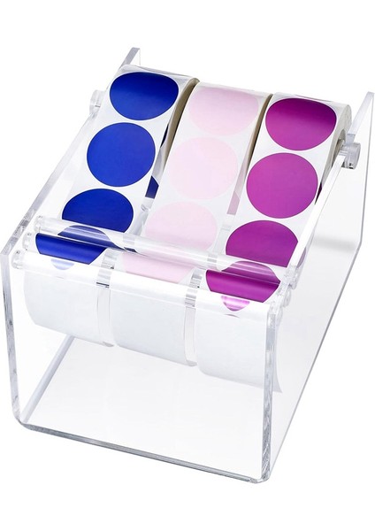 Etiket Ruloları Için 3 Diskli Etiket Dağıtıcı Akrilik Ayarlanabilir Etiket Tutucu Şeffaf Etiket Dağıtıcı (Yurt Dışından) fiyatları