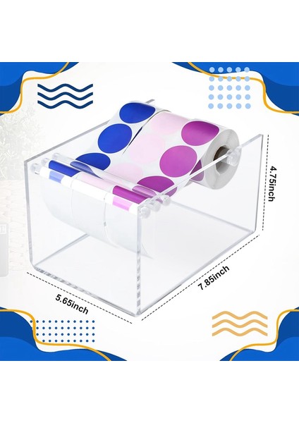 Etiket Ruloları Için 3 Diskli Etiket Dağıtıcı Akrilik Ayarlanabilir Etiket Tutucu Şeffaf Etiket Dağıtıcı (Yurt Dışından) indirimleri