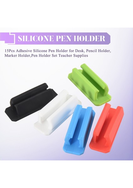 Masa, Kalemlik, Kalemlik, Kalemlik Seti Öğretmen Malzemeleri Için 15 Adet Yapışkanlı Silikon Kalemlik (Yurt Dışından) indirimleri