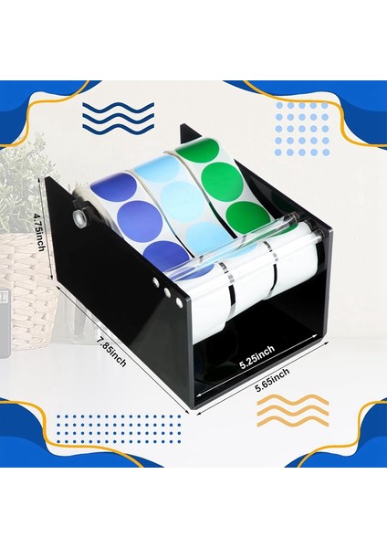 Etiket Ruloları Için 3 Diskli Etiket Dağıtıcı Akrilik Ayarlanabilir Etiket Tutucu Etiket Dağıtıcı Siyah (Yurt Dışından) indirimleri