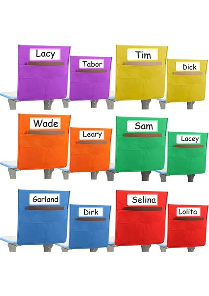 12'li Sandalye Arkası Arkadaş Cep Tablosu, Sınıflar Için Sandalye Cepleri, 3 Ağır Hizmet Tipi Saklama Cebi Olan Koltuk Cep Tablosu (Yurt Dışından) fiyatları