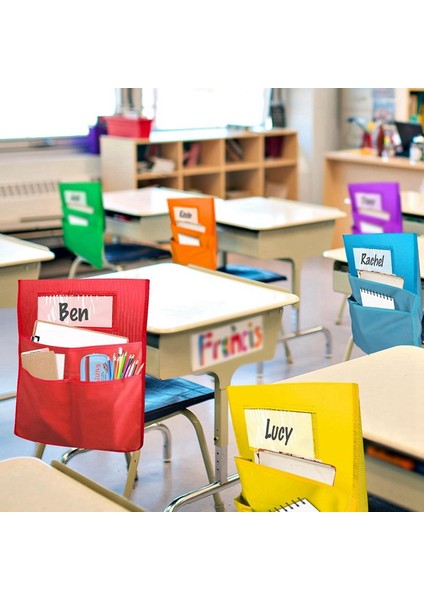 12'li Sandalye Arkası Arkadaş Cep Tablosu, Sınıflar Için Sandalye Cepleri, 3 Ağır Hizmet Tipi Saklama Cebi Olan Koltuk Cep Tablosu (Yurt Dışından) indirimleri