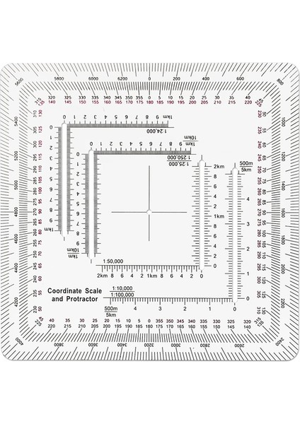 Kara Navigasyonu Için Kare Koordinat Ölçekli Açıölçer, Utm/mgrs Koordinat Ölçeği Stili (Yurt Dışından) fiyatları