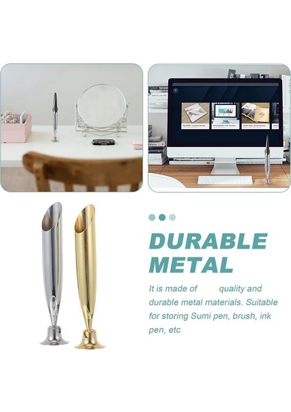 2 Adet Tüy Kalemlik Metal Takılabilir Kalemlik Tek Kalemlik Sergileme Standı Tüy Kalem Tabanı Masaüstü Kalemlik Standı (Yurt Dışından) modelleri