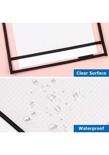 10 Adet Kuru Silinebilir Cep Kılıfı, Büyük Boy Yeniden Kullanılabilir, Kuru Silinebilir Bilet Tutucu Cepleri, Şeffaf Silinebilir Cepler, 10 Inç x 13 Inç (Yurt Dışından) modelleri