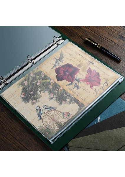 12 Adet Klasör Cebi 11,4 Inç x 9,4 Inç Su Geçirmez Pvc Klasör Kesesi 3 Halka Klasör Için Gevşek Yapraklı Belge Saklama Çantaları (Yurt Dışından) indirimleri