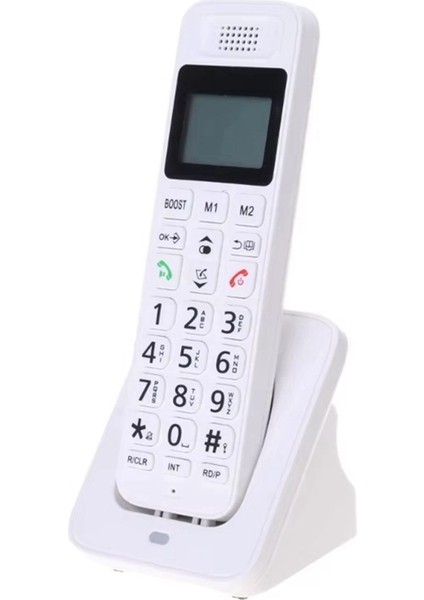 D1018 Iş Ofis Ev El Tipi Dijital Kablosuz Telefon LCD Ekranlı Sabit Sinyalli Ab Fişi Beyaz (Yurt Dışından) fiyatları
