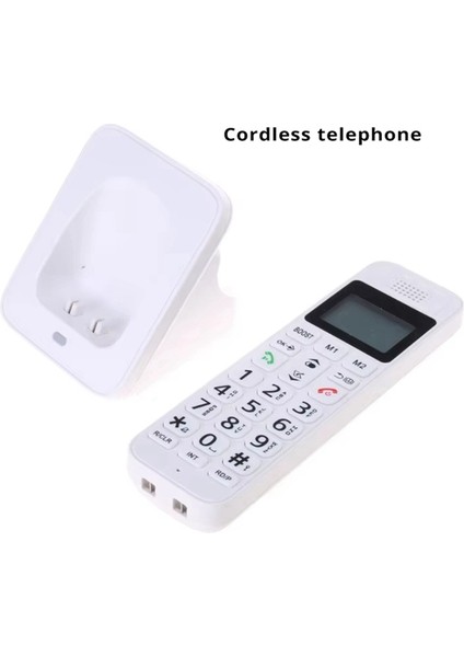 D1018 Iş Ofis Ev El Tipi Dijital Kablosuz Telefon LCD Ekranlı Sabit Sinyalli Ab Fişi Beyaz (Yurt Dışından) fırsatları