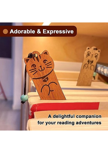 4 Adet Ahşap Ayraç Karikatür Hayvan Doğum Günü Hediyesi Ayraç Gravür Şirketi Okul Anma Hediyesi (Yurt Dışından) fırsatları