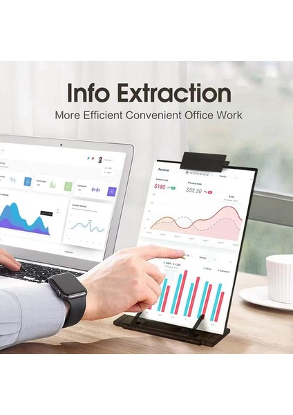 7 Ayarlanabilir Pozisyonlu Masaüstü Belge Tutucu Standı, Yazma, Konuşma, Okuma Için Dosya Düzenleyici Yönetim Kopyalayıcısı (Yurt Dışından) indirimleri