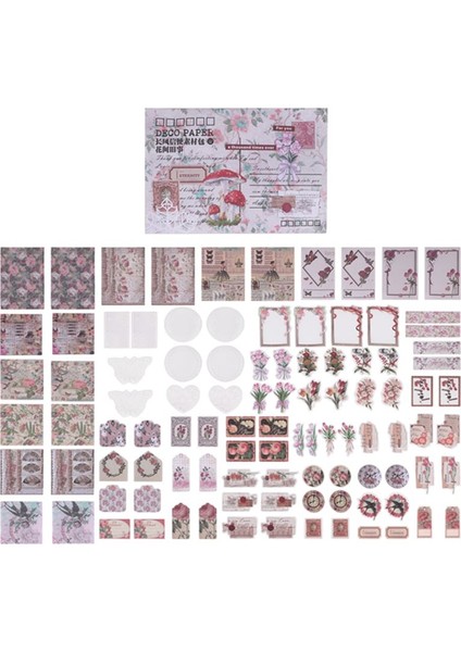 100 Adet Vintage Scrapbooking Çıkartması, Hurda Günlük Sanatı, Estetik Süsleme, Kendin Yap Kolaj Albüm Resim Çerçeveleri (Yurt Dışından) fiyatları