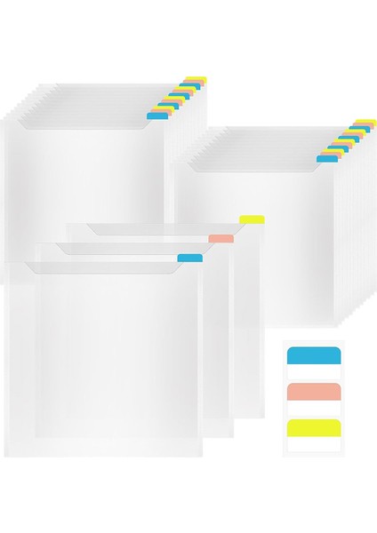 Yapışkanlı Dizin Sekmeleri Tutan 12X12 Inç Şeffaf Scrapbook Kağıt Saklama Düzenleyici (Yurt Dışından)