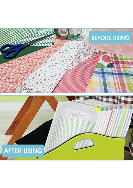 Yapışkanlı Dizin Sekmeleri Tutan 12X12 Inç Şeffaf Scrapbook Kağıt Saklama Düzenleyici (Yurt Dışından) modelleri