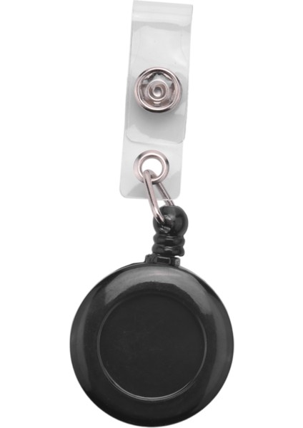Geri Çekilebilir Yo Yo Anahtarlık Çekme Zinciri Kemer Klipsi Kimlik Kartı Tutucu Kayak Kartı - Siyah (Yurt Dışından)